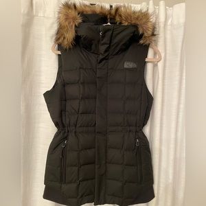 The North Face women’s black zip vest